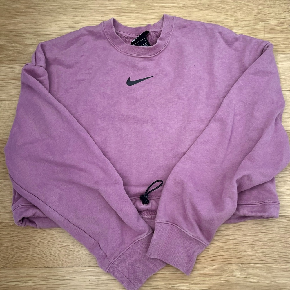 Nike Lavender Cropped Crewneck Sweater